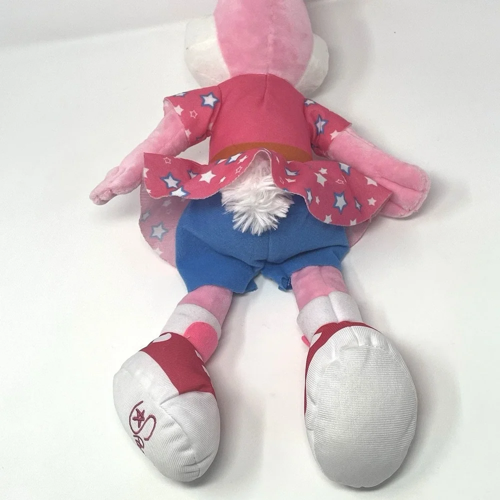 Parkdean Resorts Starland Krew Sparkle Plush Pink Bunny Rabbit Mascot Toy‎ Crown